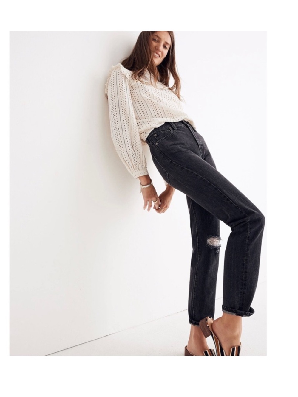 Madewell The Perfect Vintage Jean Roxstone Wash: Ripped knee Edition Sz 28T
